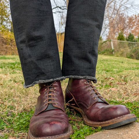 View photo of White's 350 Cruiser in Horween Burgundy Chromexcel