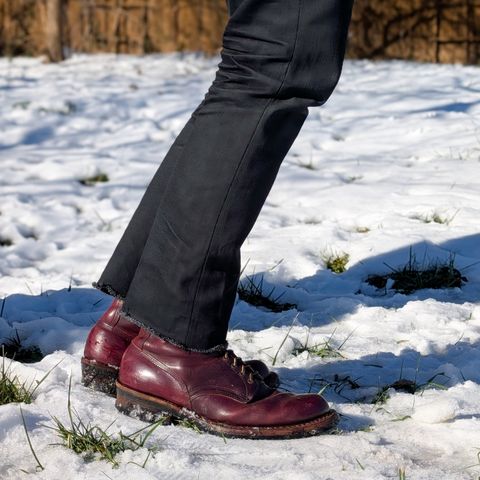 View photo of White's 350 Cruiser in Horween Burgundy Chromexcel