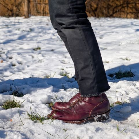 View photo of White's 350 Cruiser in Horween Burgundy Chromexcel