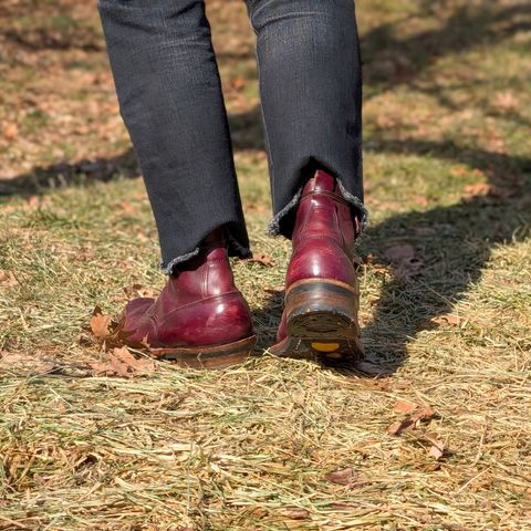 View photo of White's 350 Cruiser in Horween Burgundy Chromexcel