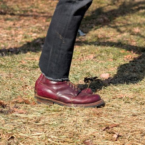 View photo of White's 350 Cruiser in Horween Burgundy Chromexcel