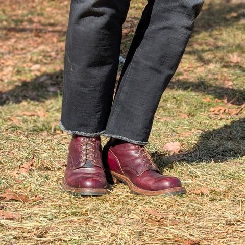 View photo of White's 350 Cruiser in Horween Burgundy Chromexcel