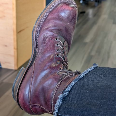 View photo of White's 350 Cruiser in Horween Burgundy Chromexcel