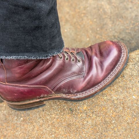 View photo of White's 350 Cruiser in Horween Burgundy Chromexcel