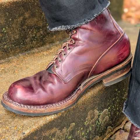 View photo of White's 350 Cruiser in Horween Burgundy Chromexcel