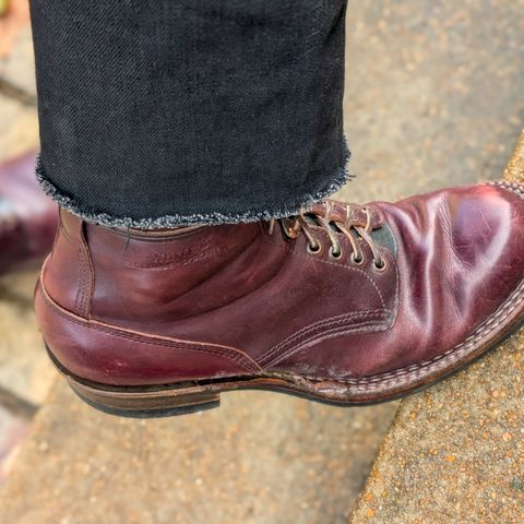 View photo of White's 350 Cruiser in Horween Burgundy Chromexcel