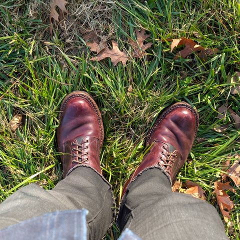 View photo of White's 350 Cruiser in Horween Burgundy Chromexcel