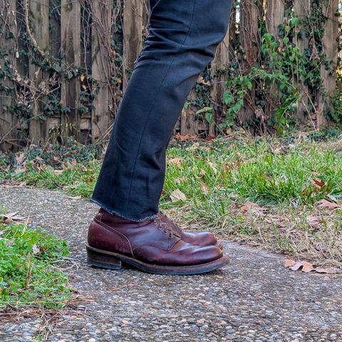 View photo of White's 350 Cruiser in Horween Burgundy Chromexcel