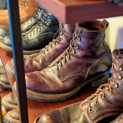 View photo of White's 350 Cruiser in Horween Burgundy Chromexcel