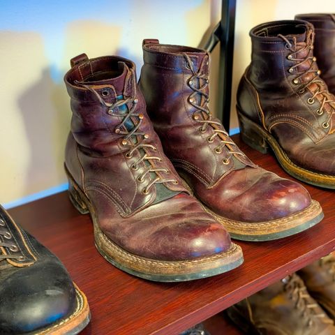 View photo of White's 350 Cruiser in Horween Burgundy Chromexcel