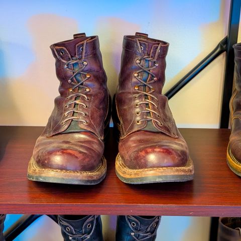 View photo of White's 350 Cruiser in Horween Burgundy Chromexcel