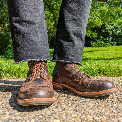 View photo of Truman Service Boot in Horween Java Waxed Flesh