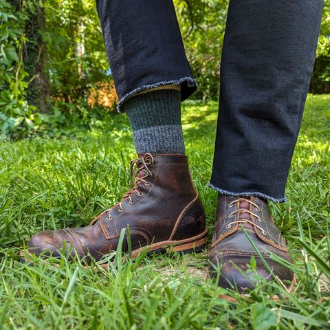 View photo of Truman Service Boot in Horween Java Waxed Flesh