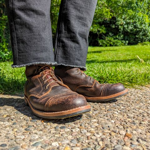 View photo of Truman Service Boot in Horween Java Waxed Flesh