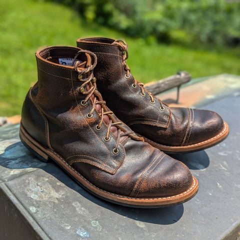 View photo of Truman Service Boot in Horween Java Waxed Flesh