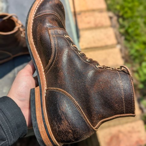 View photo of Truman Service Boot in Horween Java Waxed Flesh