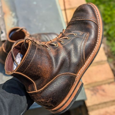 View photo of Truman Service Boot in Horween Java Waxed Flesh