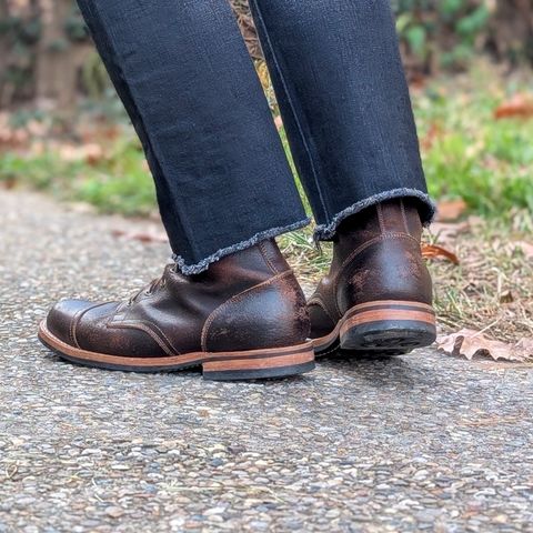 View photo of Truman Service Boot in Horween Java Waxed Flesh