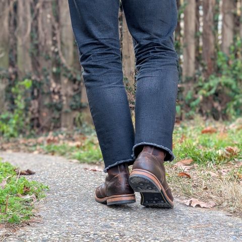 View photo of Truman Service Boot in Horween Java Waxed Flesh