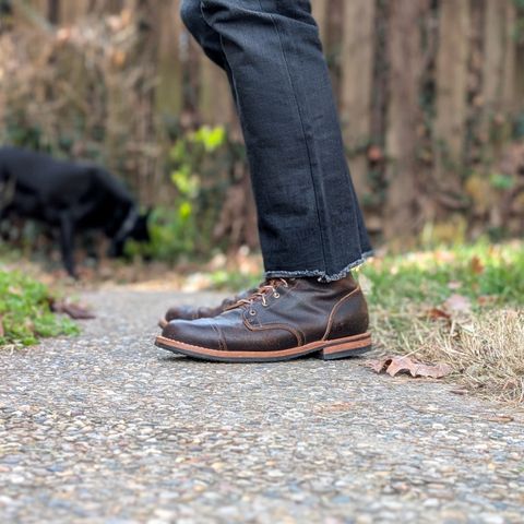 View photo of Truman Service Boot in Horween Java Waxed Flesh