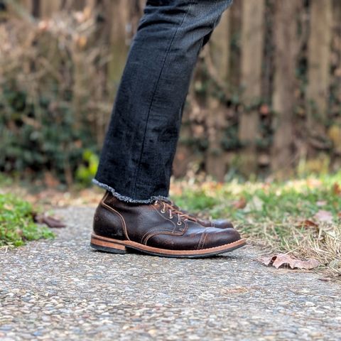 View photo of Truman Service Boot in Horween Java Waxed Flesh