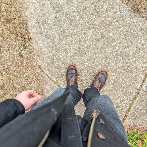 View photo of Truman Service Boot in Horween Java Waxed Flesh