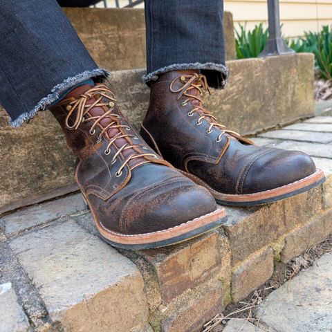 Truman Service Boot in Horween Java Waxed Flesh