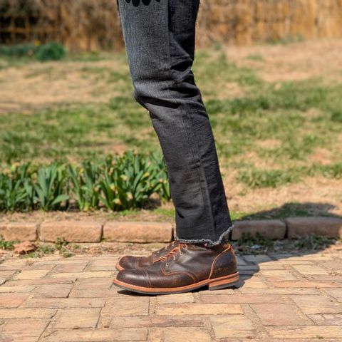 Truman Service Boot in Horween Java Waxed Flesh