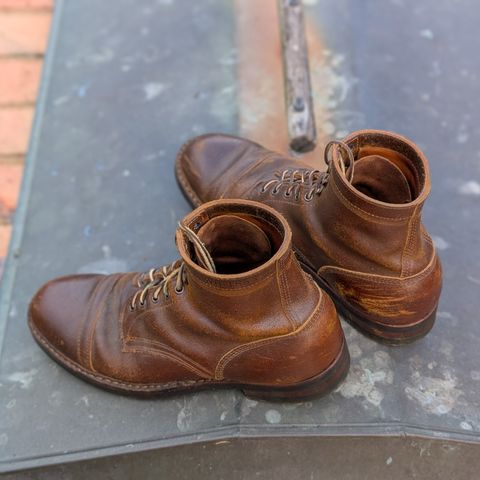 View photo of White's MP-Sherman Toe Cap in Horween Cinnamon Waxed Flesh