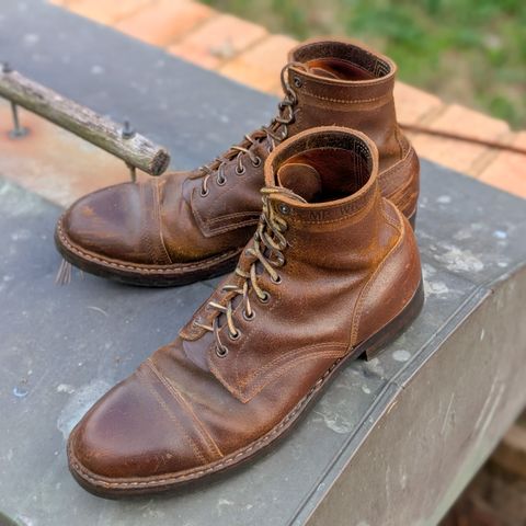 View photo of White's MP-Sherman Toe Cap in Horween Cinnamon Waxed Flesh