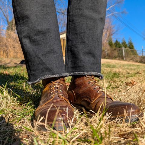 View photo of White's MP-Sherman Toe Cap in Horween Cinnamon Waxed Flesh