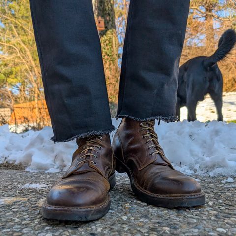 View photo of White's MP-Sherman Toe Cap in Horween Cinnamon Waxed Flesh