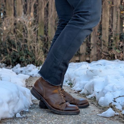 View photo of White's MP-Sherman Toe Cap in Horween Cinnamon Waxed Flesh