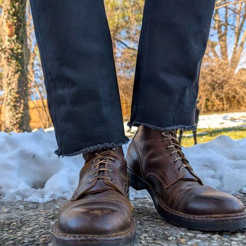 View photo of White's MP-Sherman Toe Cap in Horween Cinnamon Waxed Flesh