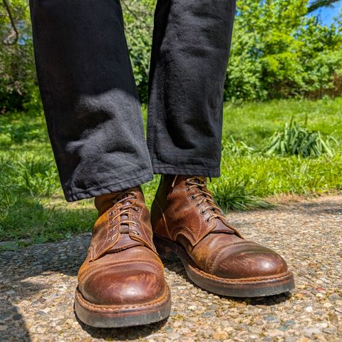 White's MP-Sherman Toe Cap in Horween Cinnamon Waxed Flesh