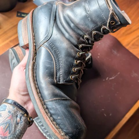 View photo of White's Bounty Hunter in Horween Black Chromexcel