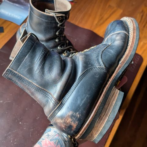 View photo of White's Bounty Hunter in Horween Black Chromexcel