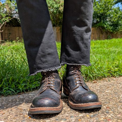 x Stitchdown Wallace LTT Boot Bounty Hunter in Horween Black Chromexcel Horsehide
