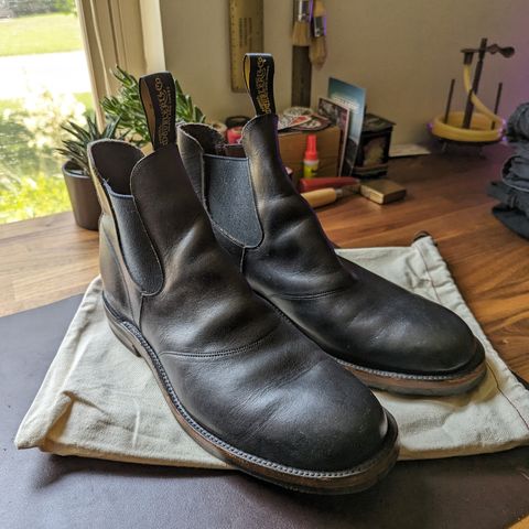 RRL Congress Boot in Horween Black Chromexcel