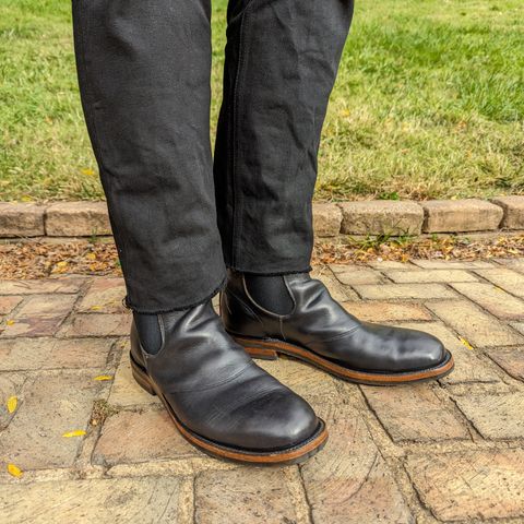 RRL Congress Boot in Horween Black Chromexcel