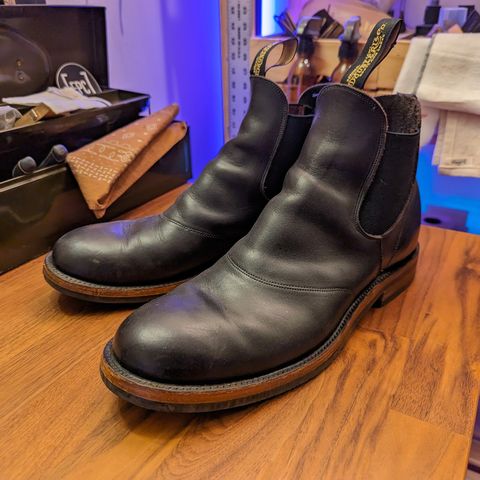 RRL Congress Boot in Horween Black Chromexcel