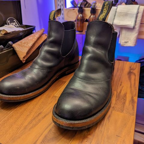 RRL Congress Boot in Horween Black Chromexcel