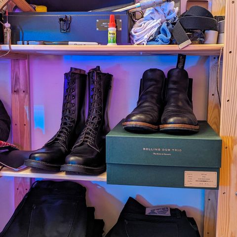 RRL Congress Boot in Horween Black Chromexcel
