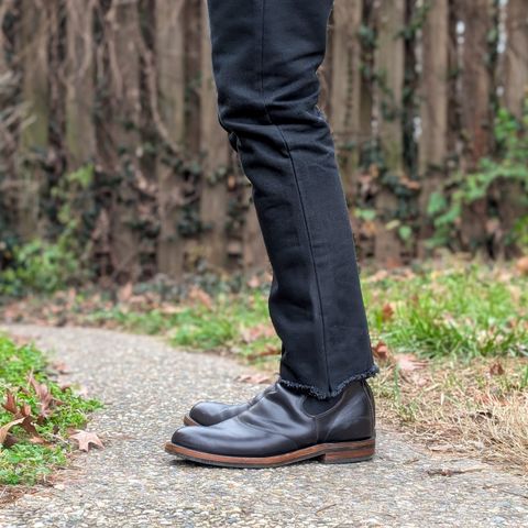 View photo of RRL Congress Boot in Horween Black Chromexcel