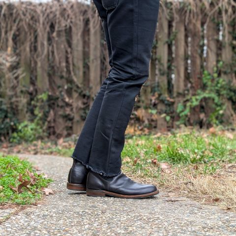 View photo of RRL Congress Boot in Horween Black Chromexcel