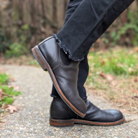 View photo of RRL Congress Boot in Horween Black Chromexcel