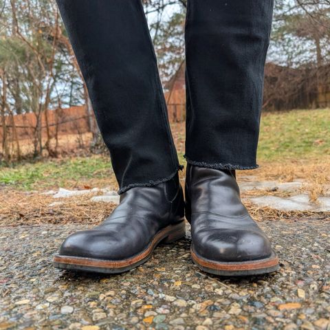 View photo of RRL Congress Boot in Horween Black Chromexcel