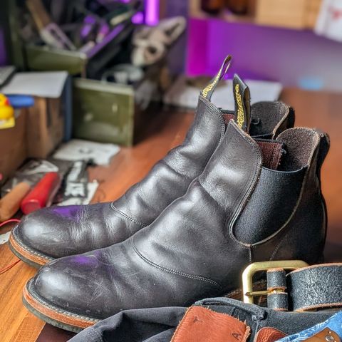 RRL Congress Boot in Horween Black Chromexcel
