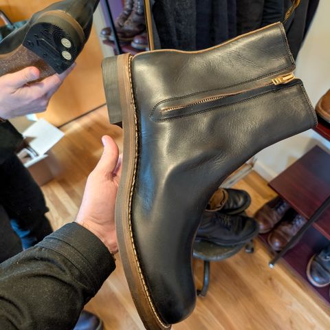 Rolling Dub Trio Casper Boot in Horween Black Chromexcel