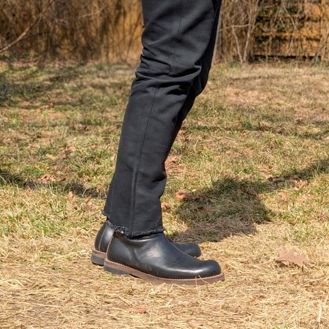 View photo of Rolling Dub Trio Casper Boot in Horween Black Chromexcel